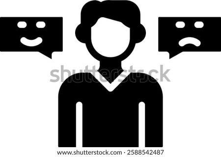 Personality Icon Glyph Vector Illustration