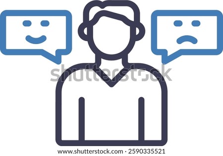 Personality Icon Line Color Vector Illustration