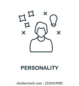 Personality icon. Line element from digital transformation collection. Linear Personality icon sign for web design, infographics and more.