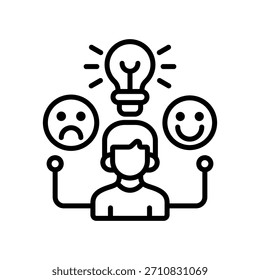 Personality Icon Line Vector Illustration