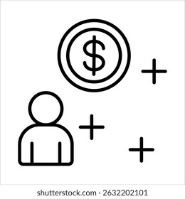 Ícone de personalidade. Ilustração de Contorno de Vetor Simples