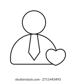 Icono de la personalidad con el fondo blanco Ilustración de stock de Vector