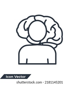 personality improvement icon logo vector illustration. ability symbol template for graphic and web design collection