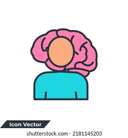 personality improvement icon logo vector illustration. ability symbol template for graphic and web design collection