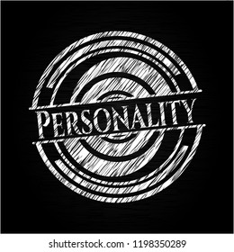 Personality on chalkboard