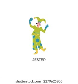 Personality psychological archetypes. Flat vector illustration. Jester.