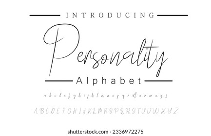 Personality Signature Font Calligraphy Logotype Script Font Type Font lettering handwritten