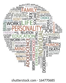 Personality tag cloud vector artwork 