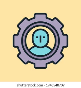 Personalization. Digital marketing concept illustration, flat design linear style banner. Usage for e-mail newsletters, headers, blog posts, print and more. Vector