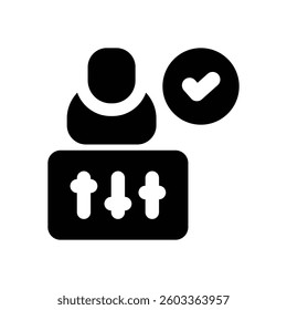 personalization glyph icon. Strong and solid vector icon for websites, mobile interfaces, presentations, and visual branding. High quality and easy to edit.