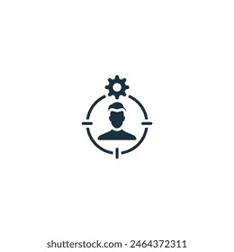 Personalization icon. Monochrome simple Virtual Assistant icon for templates, web design and infographics