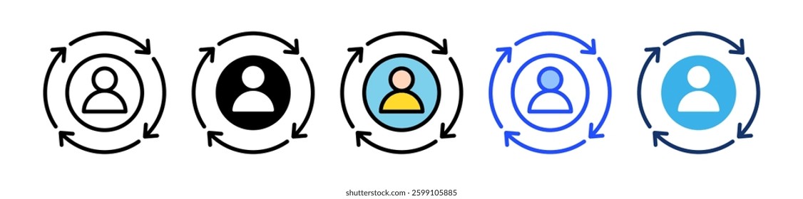 Personalization Icon Set With Multiple Style Collection