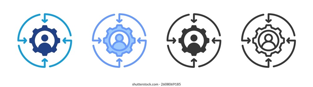 Personalization icon set multiple style collection