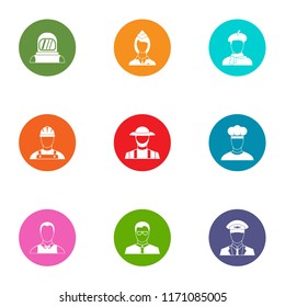 Personalization icons set. Flat set of 9 personalization vector icons for web isolated on white background