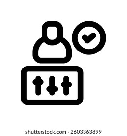 personalization line icon. Clean and minimalist vector icon for websites, mobile apps, presentations, and logos. Fully scalable and customizable for any project.
