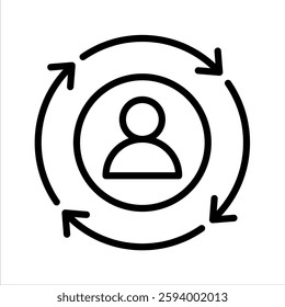 Personalization Line Vector Illustration On White Background.