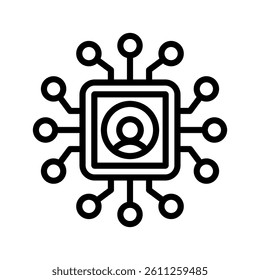 Personalization Line Vector Illustration On White Background.