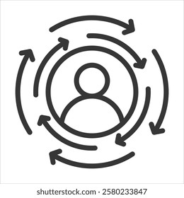 Personalization Outline Icon Vector Illustration