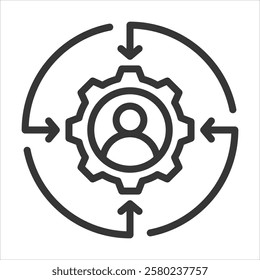 Personalization Outline Icon Vector Illustration