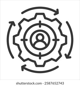 Personalization Outline Icon Vector Illustration