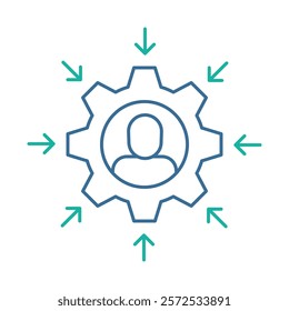 Personalization – Targeted Gear Representing AI-Driven Tailored Solutions