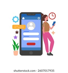 Personalized Account Dashboard Vector Illustration