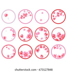 Personalized Candy Sticker Labels with sakura big set - perfect addition to wedding or party favors