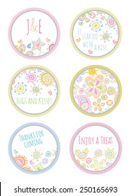 personalized candy sticker labels set - perfect addition to wedding or party favors
