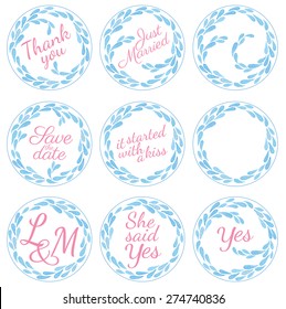 Personalized Candy Sticker Labels with water drops set - perfect addition to wedding or party favors