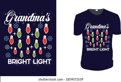 Personalized Christmas Lights T-Shirt. Christmas Gift Idea, Christmas Vector graphic for t shirt, Vector graphic, Christmas Holidays, motivation, family vacation, reunion.