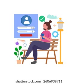 Personalized Customer Portal Interface Vector Illustration