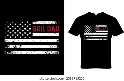 Personalized Dad and Gril dad Shirt for Father, Fathers Day Tee for Dad, Father's T-Shirt
