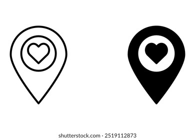 Personalized Favorite Place Icon for Travel and Location Graphics Ideal for Representing Preferred Destinations and Favorite Spots