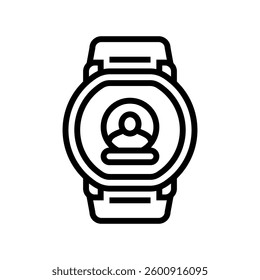 personalized fitness tracker personalized health line icon vector. personalized fitness tracker personalized health sign. isolated contour symbol black illustration