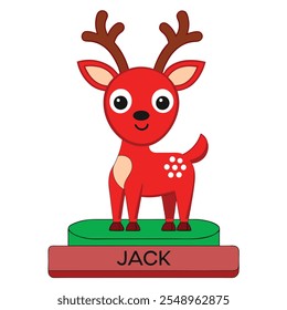 Decoração de Natal personalizada independente Reindeer.Family e configurações de nome de lugar