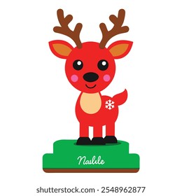 Decoração de Natal personalizada independente Reindeer.Family e configurações de nome de lugar