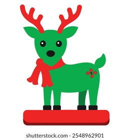 Personalized Freestanding Reindeer.Family Christmas Decoration and Place Name Settings