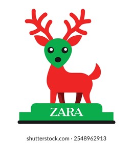 Decoração de Natal personalizada independente Reindeer.Family e configurações de nome de lugar