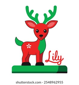 Decoração de Natal personalizada independente Reindeer.Family e configurações de nome de lugar