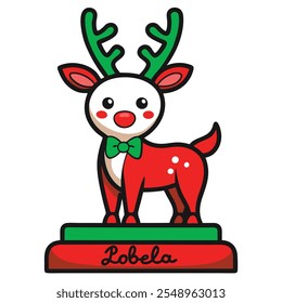 Personalized Freestanding Reindeer.Family Christmas Decoration and Place Name Settings