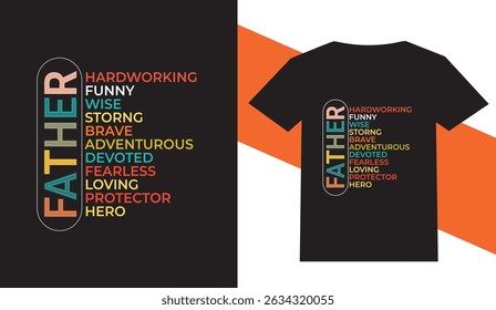 Personalized Happy Fathers Day T Shirt Design with Children s Names and Footprints