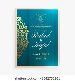 Flyer personalizado de tarjeta de invitación india anuncia tu Vector de día especial