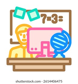 personalized learning online learning platform color icon vector. personalized learning online learning platform sign. isolated symbol illustration