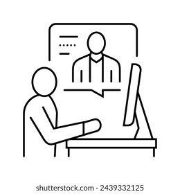 personalized learning online learning platform line icon vector. personalized learning online learning platform sign. isolated contour symbol black illustration