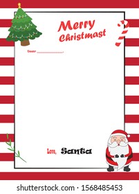 Personalized Letter from Santa Claus Vector Illustration