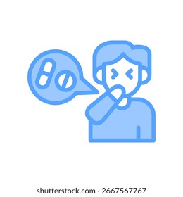 Personalized Medicine Icon Ilustración vectorial azul