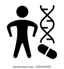 Personalized Medicine Icon Element For Design And Vector