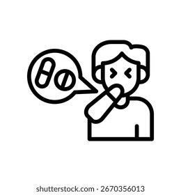Ilustración vectorial de línea de icono de medicina personalizada