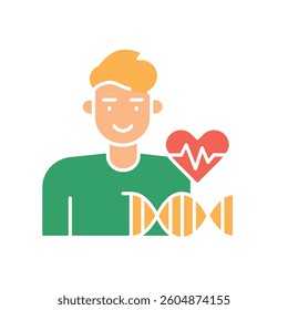 Personalized medicine line icon. Vector isolated element. Editable stroke.