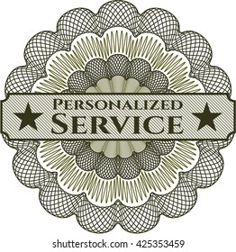 Personalized Service abstract linear rosette